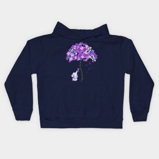 Alzheimers Flower, Alzheimers Awareness Month, I Will Remember For You, Family Support Kids Hoodie